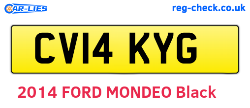 CV14KYG are the vehicle registration plates.
