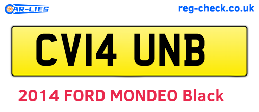 CV14UNB are the vehicle registration plates.
