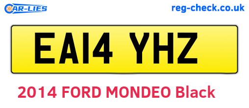 EA14YHZ are the vehicle registration plates.