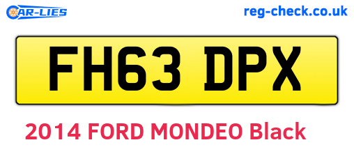 FH63DPX are the vehicle registration plates.