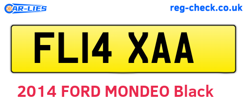 FL14XAA are the vehicle registration plates.
