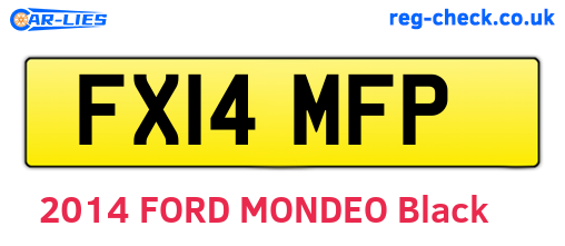 FX14MFP are the vehicle registration plates.