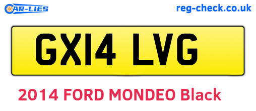 GX14LVG are the vehicle registration plates.