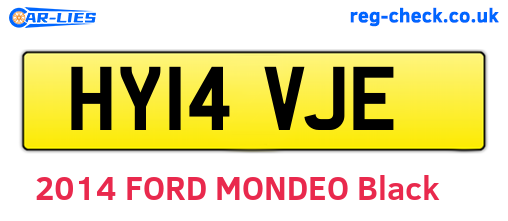HY14VJE are the vehicle registration plates.