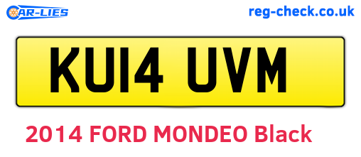 KU14UVM are the vehicle registration plates.