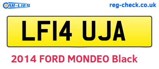 LF14UJA are the vehicle registration plates.