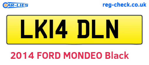 LK14DLN are the vehicle registration plates.