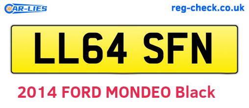 LL64SFN are the vehicle registration plates.