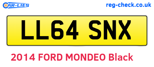LL64SNX are the vehicle registration plates.
