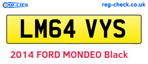 LM64VYS are the vehicle registration plates.