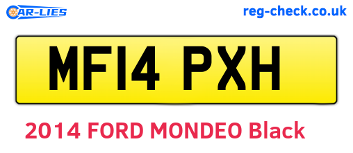 MF14PXH are the vehicle registration plates.
