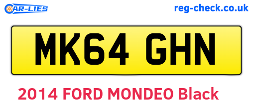 MK64GHN are the vehicle registration plates.