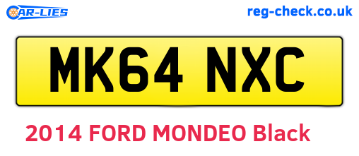 MK64NXC are the vehicle registration plates.