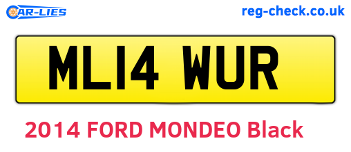 ML14WUR are the vehicle registration plates.