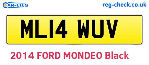 ML14WUV are the vehicle registration plates.