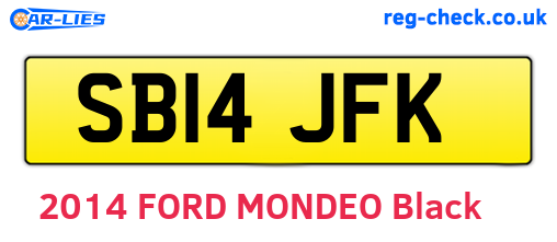 SB14JFK are the vehicle registration plates.