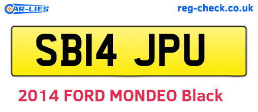 SB14JPU are the vehicle registration plates.
