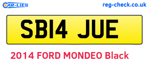 SB14JUE are the vehicle registration plates.