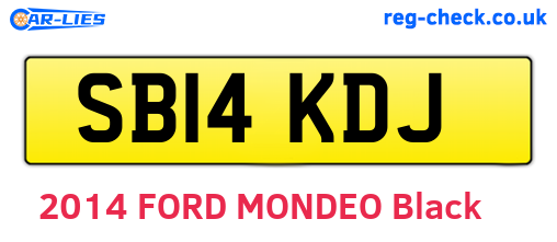 SB14KDJ are the vehicle registration plates.