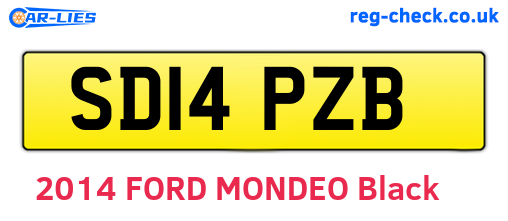 SD14PZB are the vehicle registration plates.