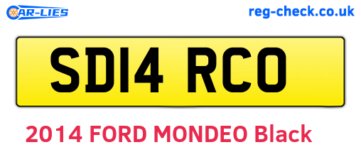 SD14RCO are the vehicle registration plates.