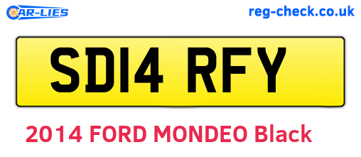 SD14RFY are the vehicle registration plates.