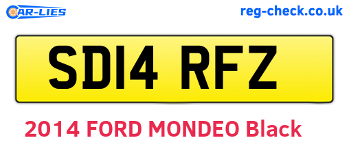 SD14RFZ are the vehicle registration plates.