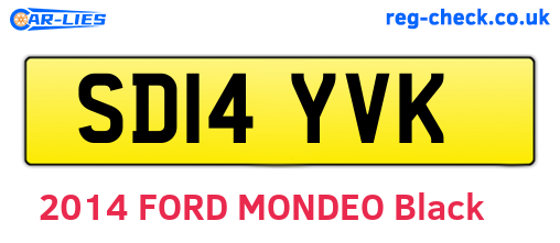 SD14YVK are the vehicle registration plates.