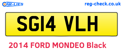 SG14VLH are the vehicle registration plates.