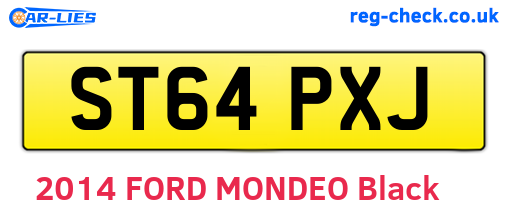 ST64PXJ are the vehicle registration plates.