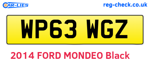 WP63WGZ are the vehicle registration plates.