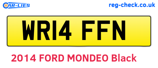 WR14FFN are the vehicle registration plates.