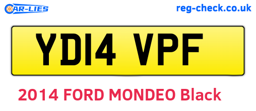 YD14VPF are the vehicle registration plates.