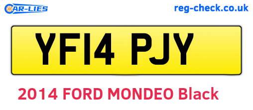 YF14PJY are the vehicle registration plates.