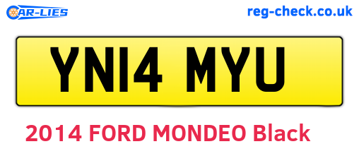 YN14MYU are the vehicle registration plates.