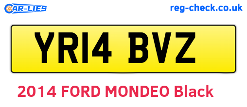 YR14BVZ are the vehicle registration plates.
