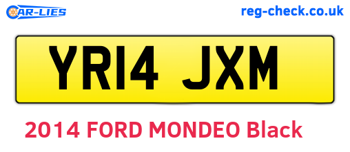 YR14JXM are the vehicle registration plates.