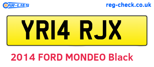 YR14RJX are the vehicle registration plates.