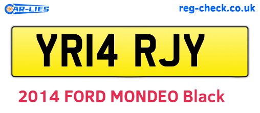 YR14RJY are the vehicle registration plates.