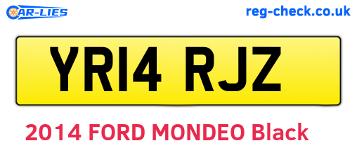 YR14RJZ are the vehicle registration plates.