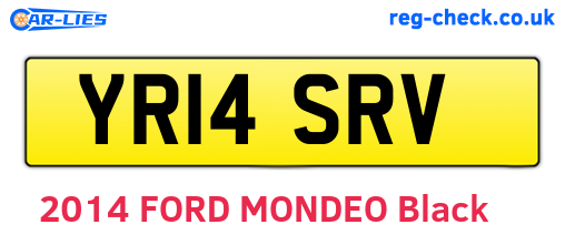 YR14SRV are the vehicle registration plates.
