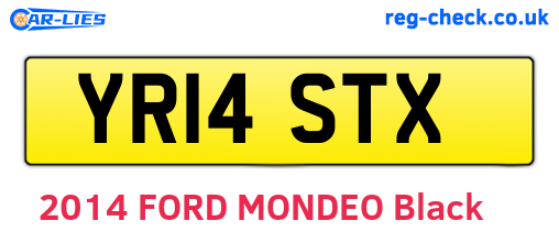 YR14STX are the vehicle registration plates.