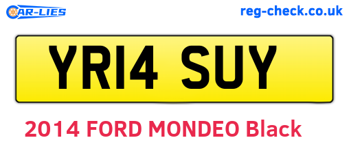 YR14SUY are the vehicle registration plates.