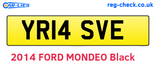 YR14SVE are the vehicle registration plates.