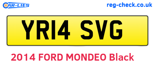 YR14SVG are the vehicle registration plates.