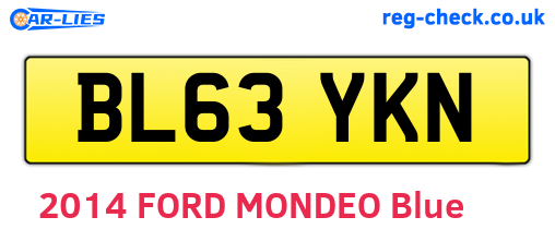 BL63YKN are the vehicle registration plates.