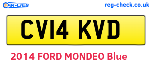 CV14KVD are the vehicle registration plates.
