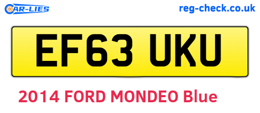 EF63UKU are the vehicle registration plates.