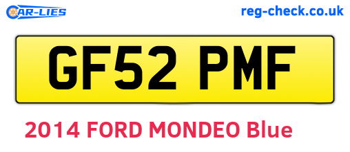 GF52PMF are the vehicle registration plates.
