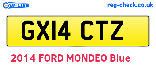 GX14CTZ are the vehicle registration plates.